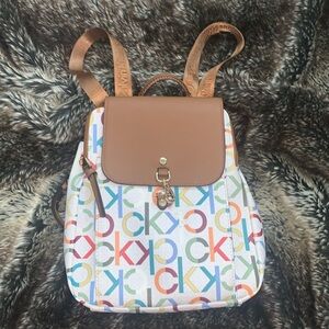 Calvin Klein Multi Colored Signature Backpack